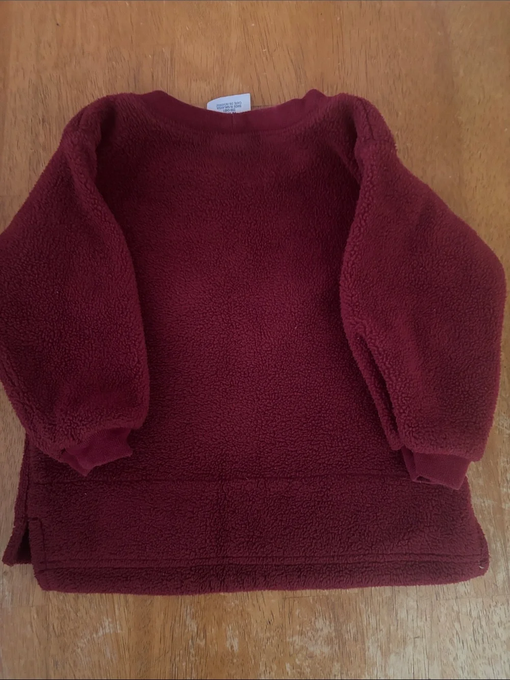 Vintage OshKosh B'gosh Deep Red Fleece Marine Expedition Sweatshirt 18 mo